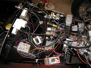 3 wheel car build: WIRING STARTED