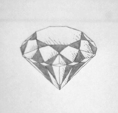 Diamante enlaçado em 2023  Desenho de um diamante, Desenho diamante,  Desenho