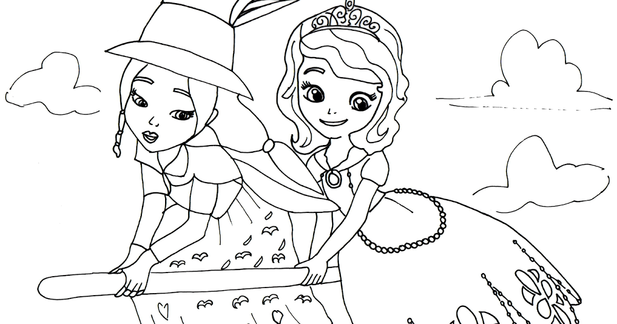 Sofia The First Coloring Pages Lucinda And Sofia The First