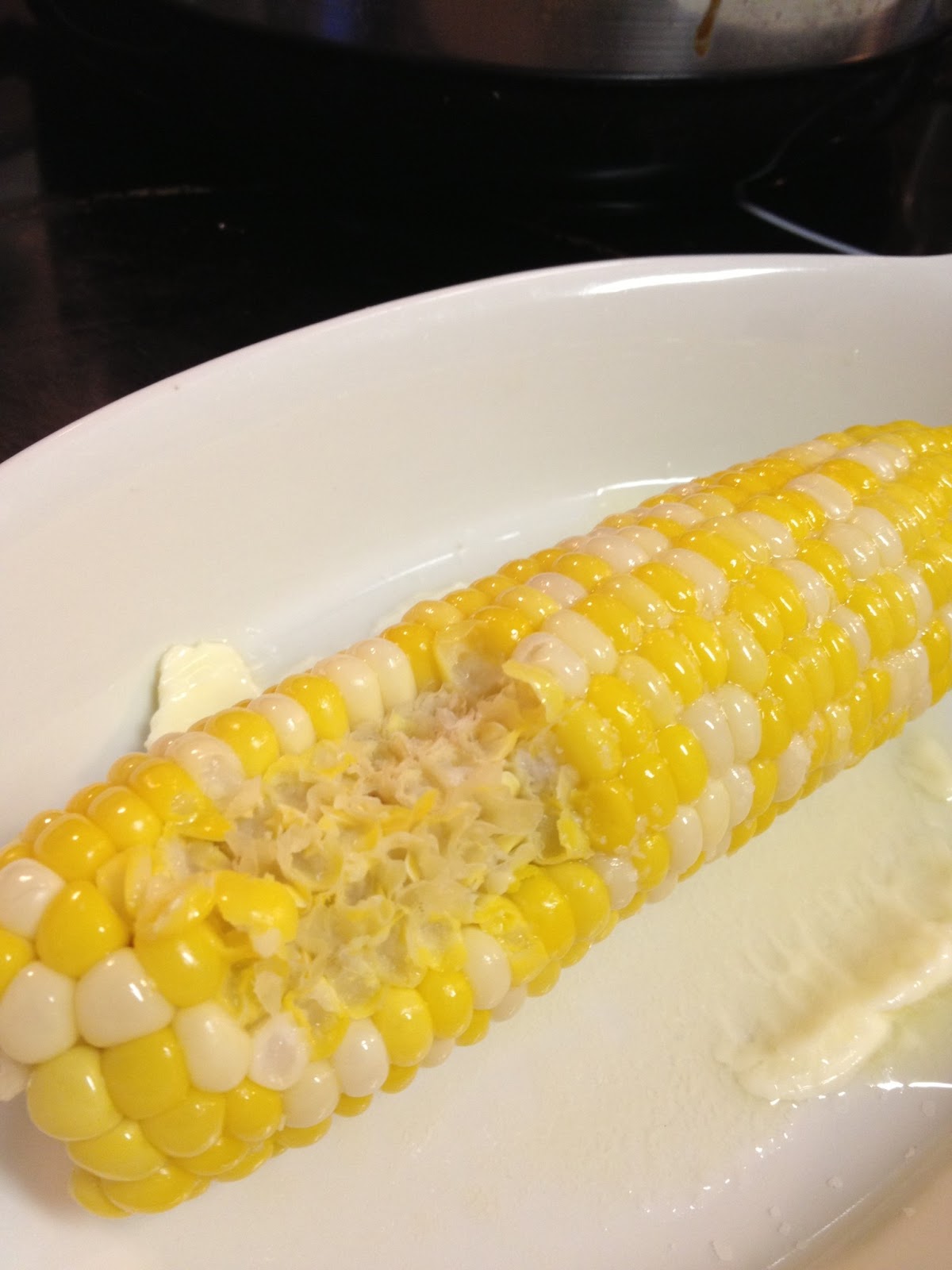 Tracy Cooks in Austin Corn on the cob , Pressure Cooker style