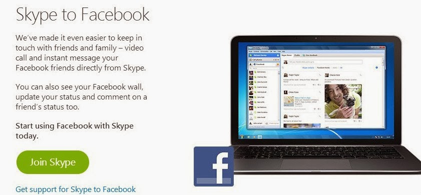 Instan Facebook in Skype