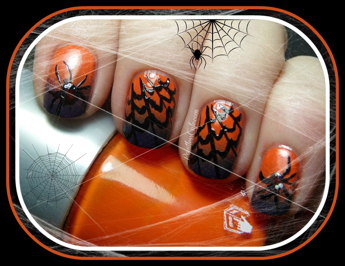 8. Neon Halloween Nail Designs with Spiderwebs - wide 10