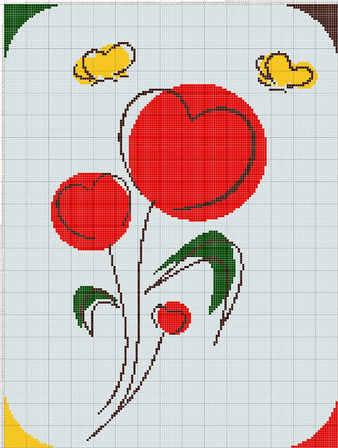 Gambar Pola Kristik dan Strimin | Cross Stitch Art