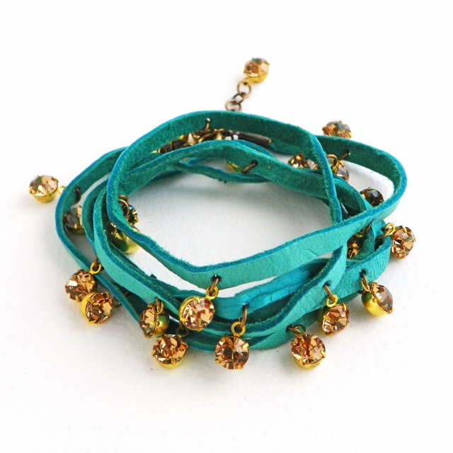 Erin Siegel Jewelry Rhinestone Leather Wrap Tutorial