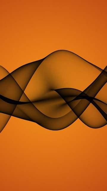 Android Image Wallpaper Abstract Black Shape Orange Background