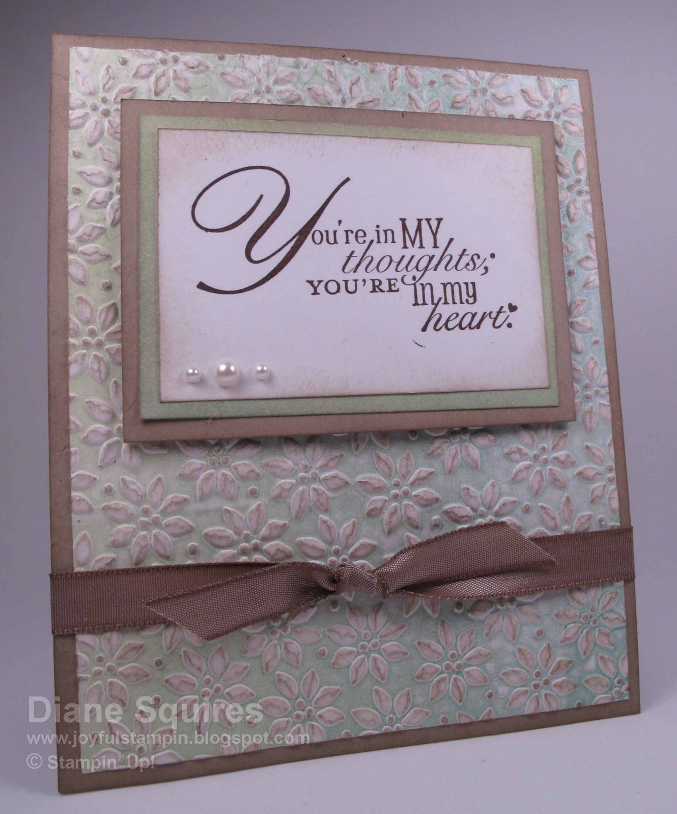 Joyful Stampin Embossing Folder Brayer Technique