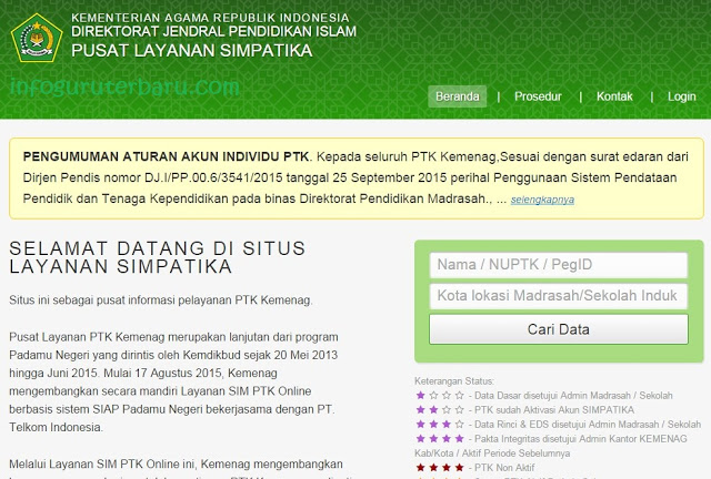 Cara daftar di http//kemenag.siap.id