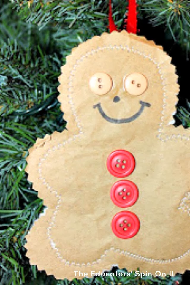 The Educators' Spin On It DIY Gingerbread Man Ornament Christmas Kid