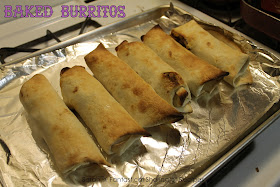 Baked Burritos - crunchy and simple! #burritos #dinner