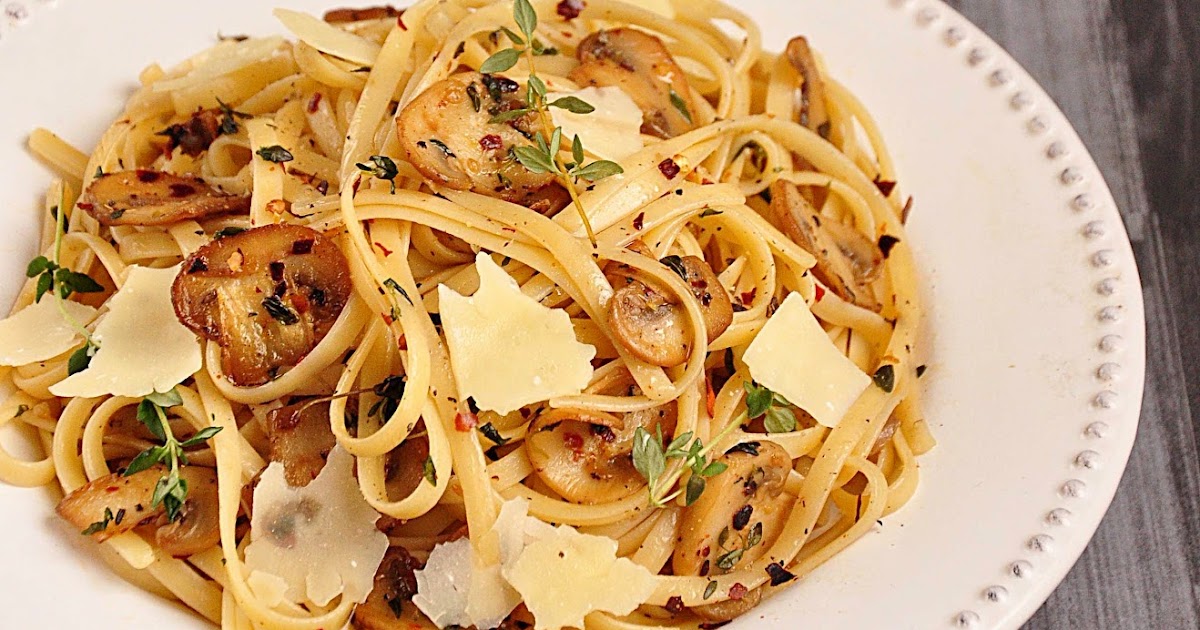 Linguine With Lemon, Garlic And Thyme Mushrooms Spill the Spices