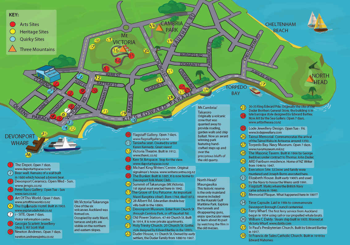 Devonport Arts & Heritage Walking Map | urban arts village DEVONPORT