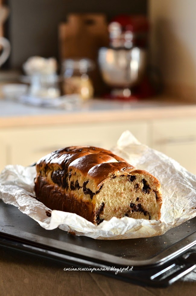 Pan brioche al cioccolato a lievitazione naturale Cucina Scacciapensieri