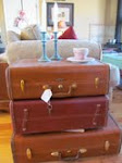 Old trunks for an end table