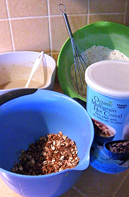 Ingredients for Muffins, including Trader Joe's Multigrain Hot Cereal