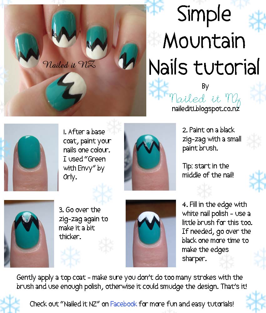 Nail art for short nails 1 Mountain Nails