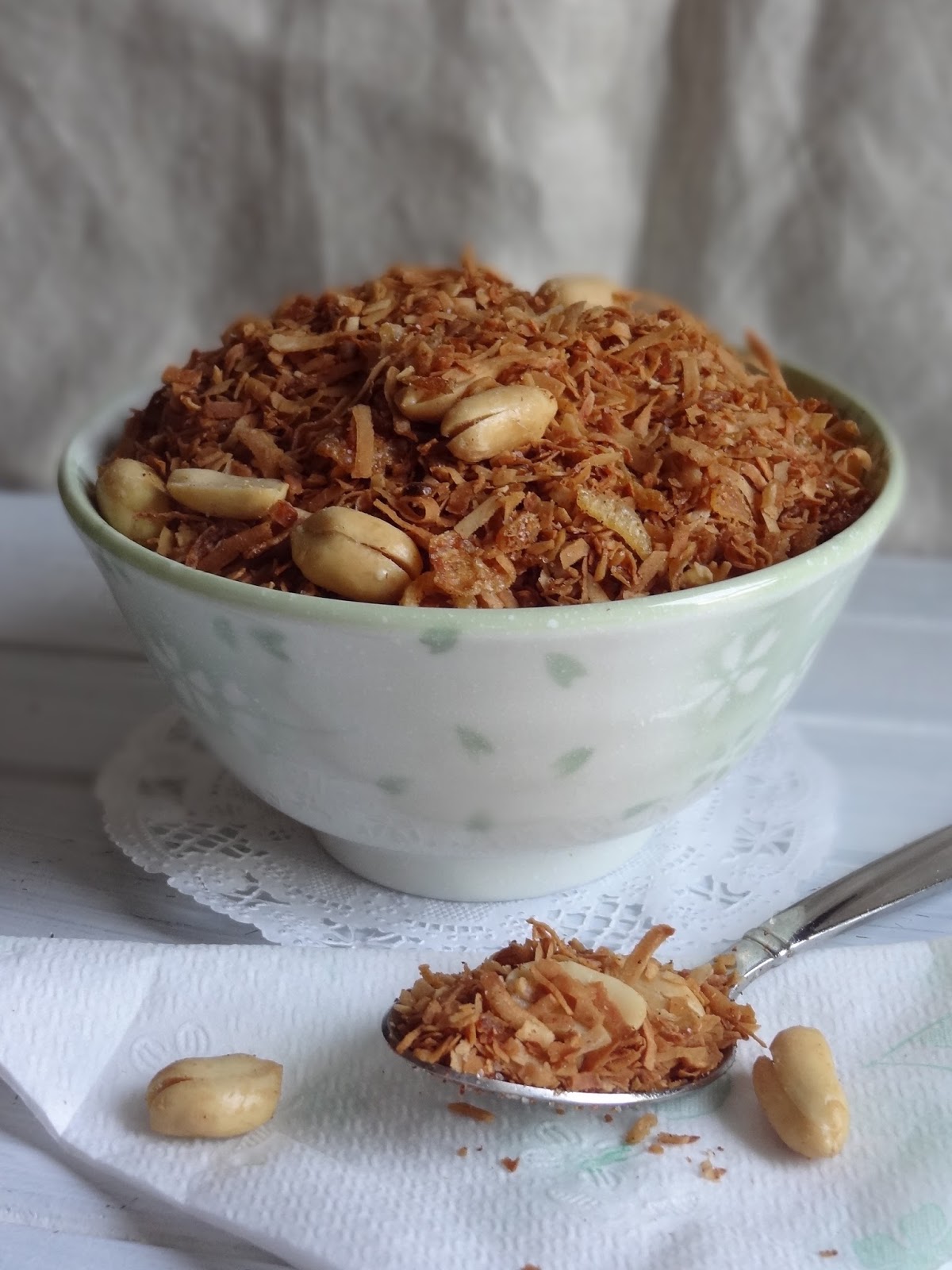 salted roasted coconut flakes