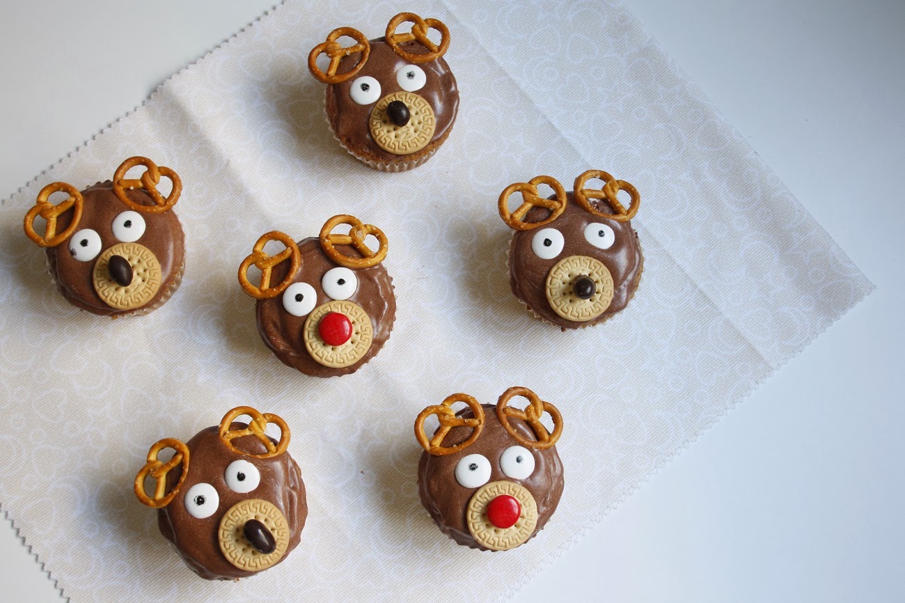 Cómo hacer Cupcakes Reno, dulces para Navidad Las Maria Cocinillas