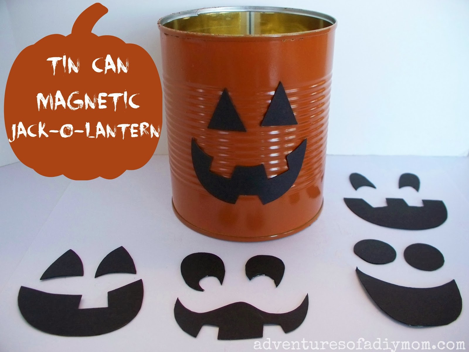 Tin Can Mix and Match JackOLantern Adventures of a DIY Mom