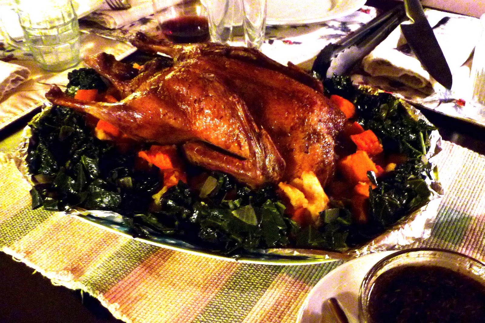 100 Mile Radius Roast Duck with Apple Gravy, Sweet Potato Apple