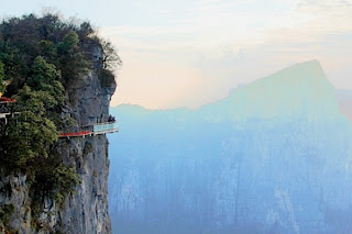 glass mountain walkway China