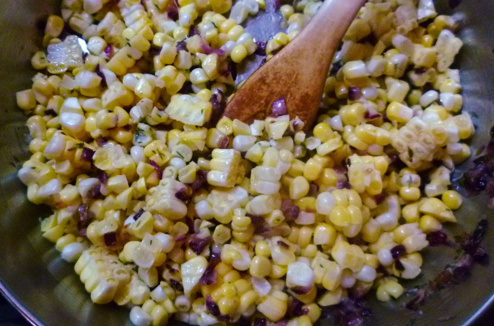 For Love of the Table Southern Pea Succotash...with PanSeared Salmon