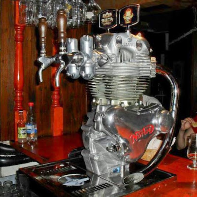  INTERESTING MOTORCYCLE ENGINE BEER KEGS   MADE OUT OF MOTORCYCLE ENGINES