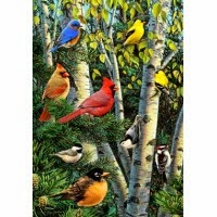 birch tree songbirds garden flag birch tree songbirds garden flag