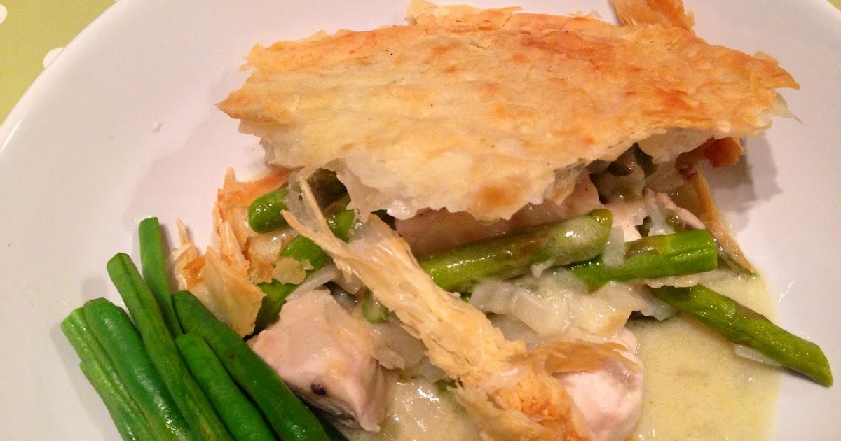 Chicken & Asparagus Pie with Coconut Milk Gingey Bites