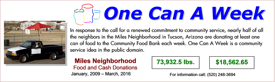 ONE CAN A WEEK Food Donation Program