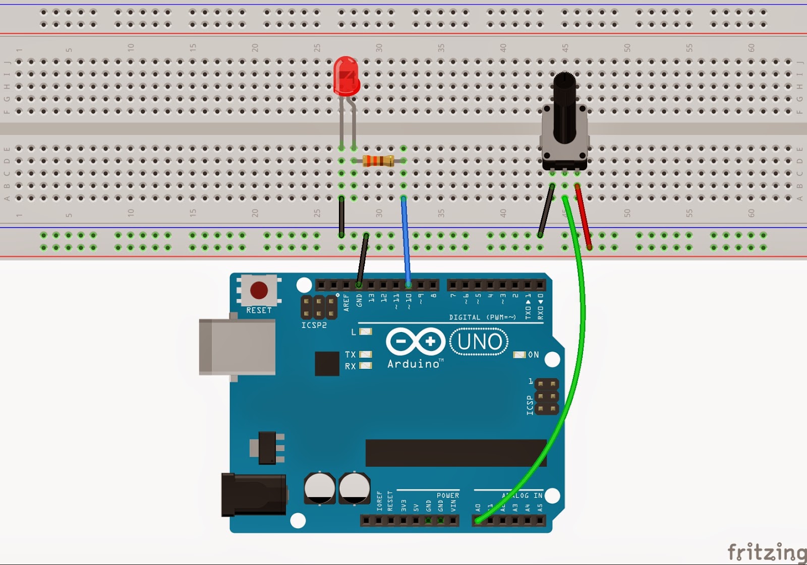 Arduino Pot İle Led Parlaklığı Ayarlama Elektrik Elektronik Projeleri
