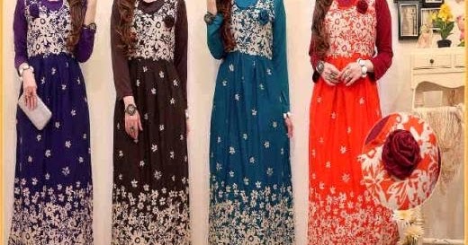 gambar gamis akad nikah dusty rose