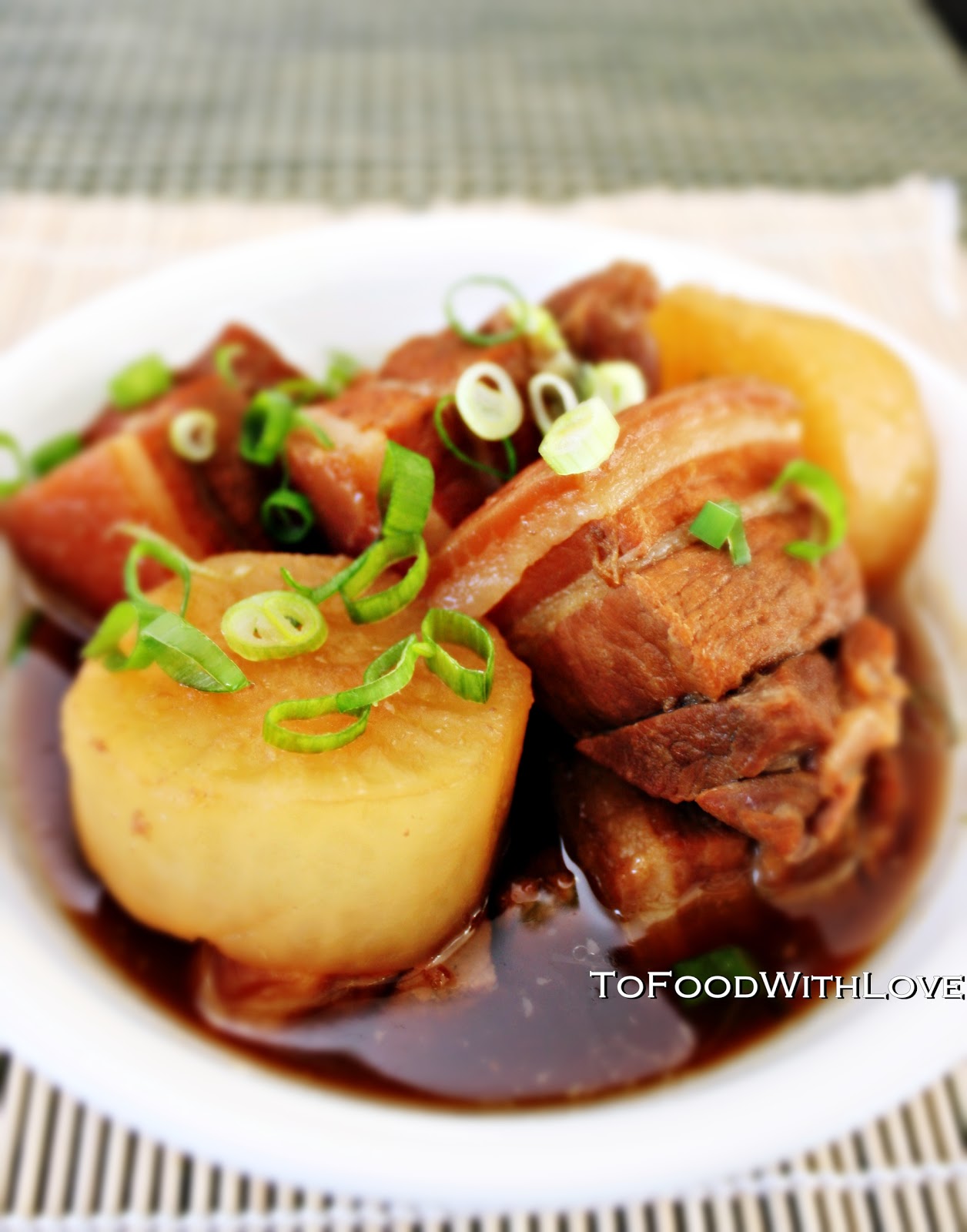 To Food with Love Buta No Kakuni (Japanese Braised Pork Belly)