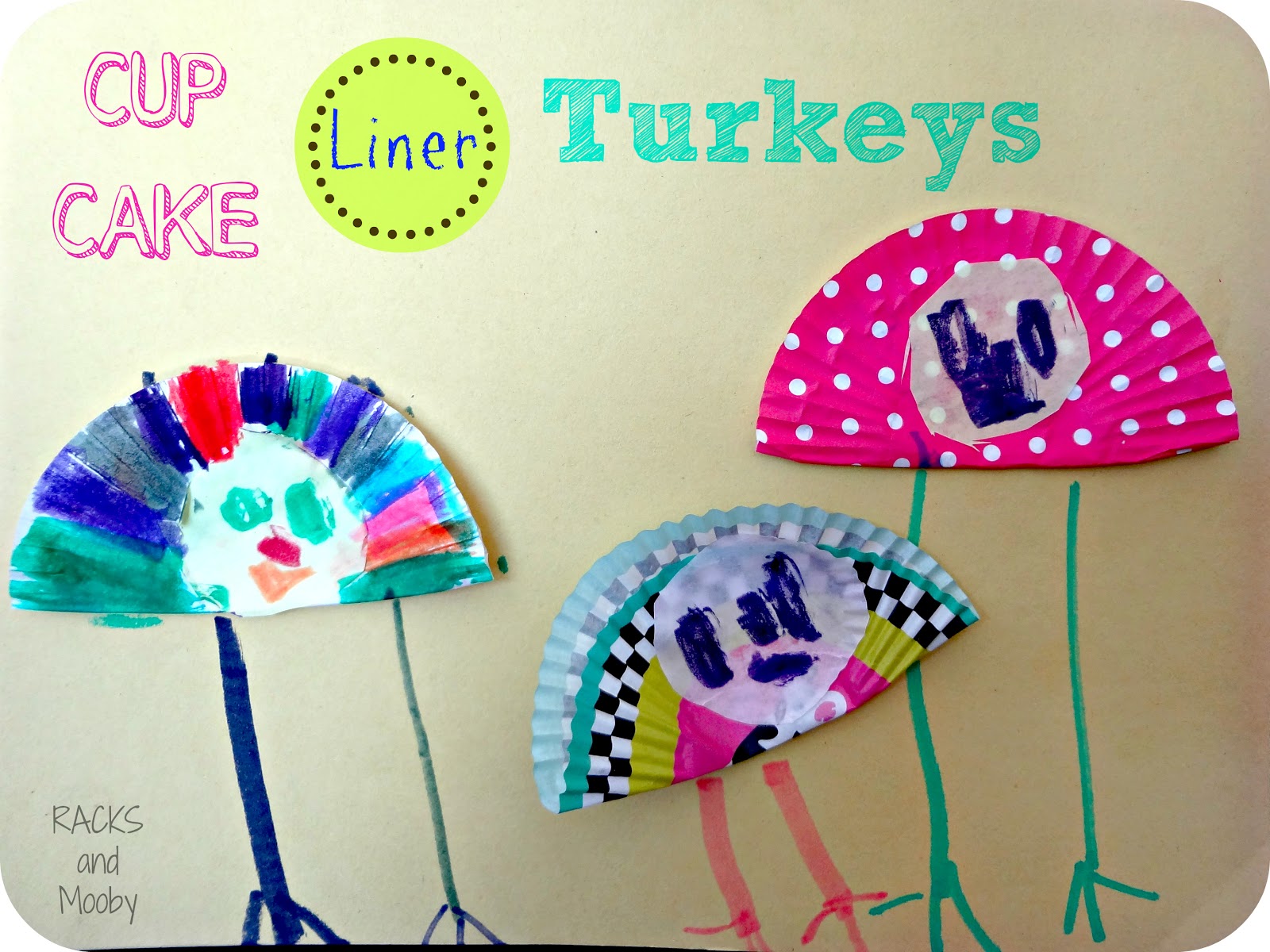 RACKS and Mooby Cupcake Liner Turkeys {Kid Craft}