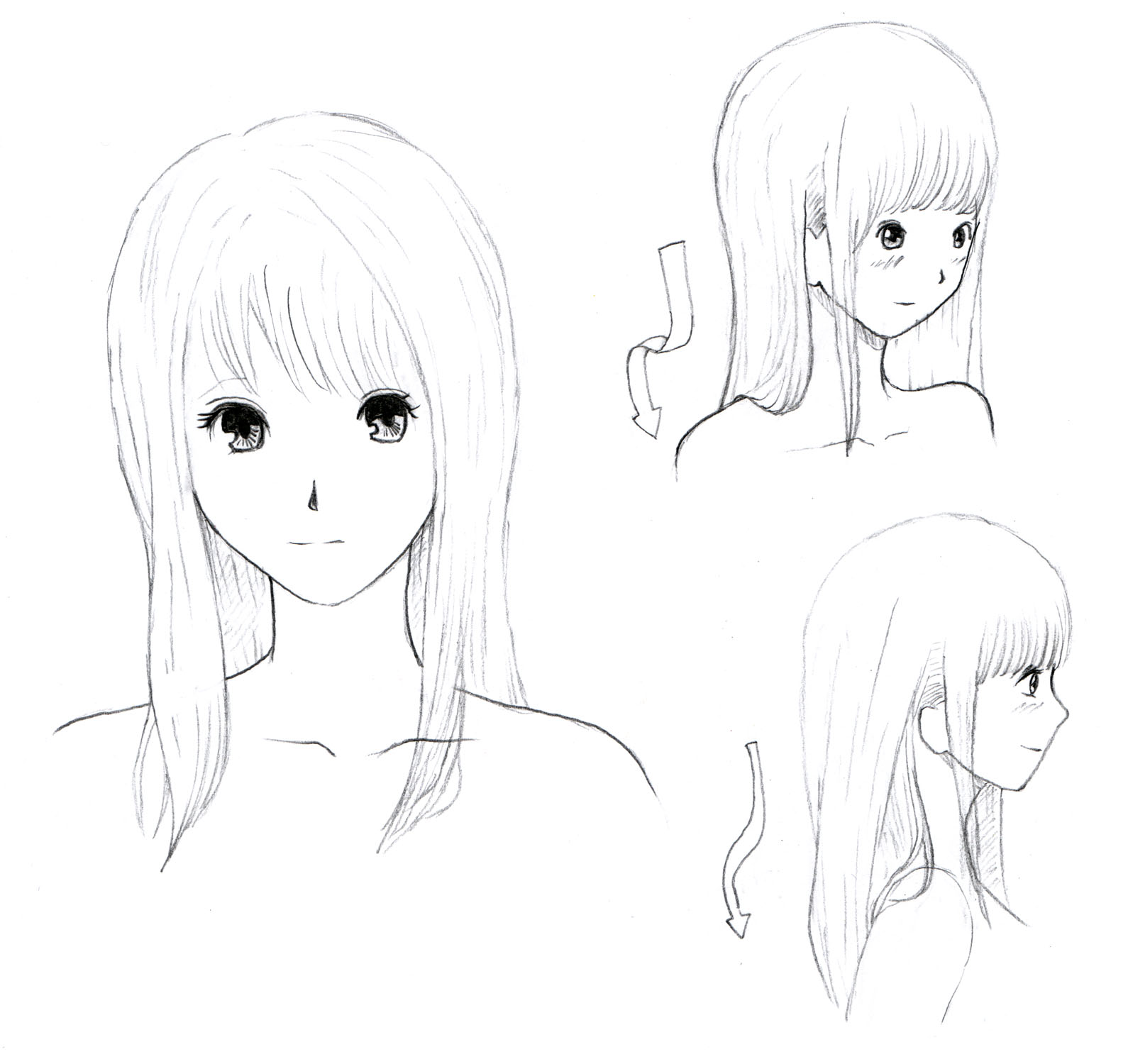 34 Best Anime female hair drawing for Old Mens