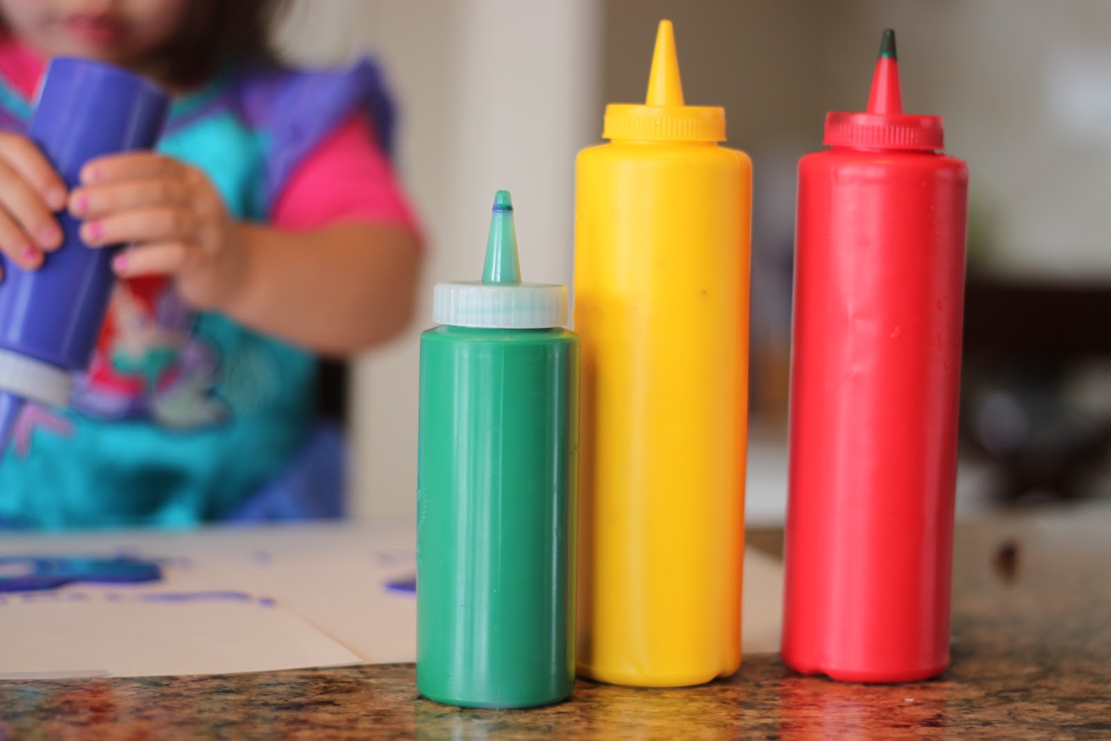 Playing House: Squeeze Bottle Painting