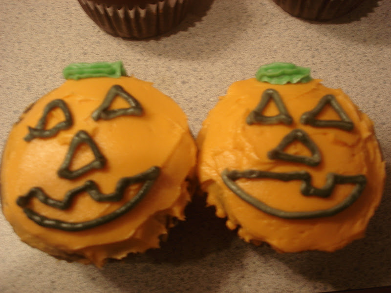 A Kitchen In Brooklyn Sasha's Kitchen Chocolate Cinnamon Jack O'Lantern Cupcakes with Maple