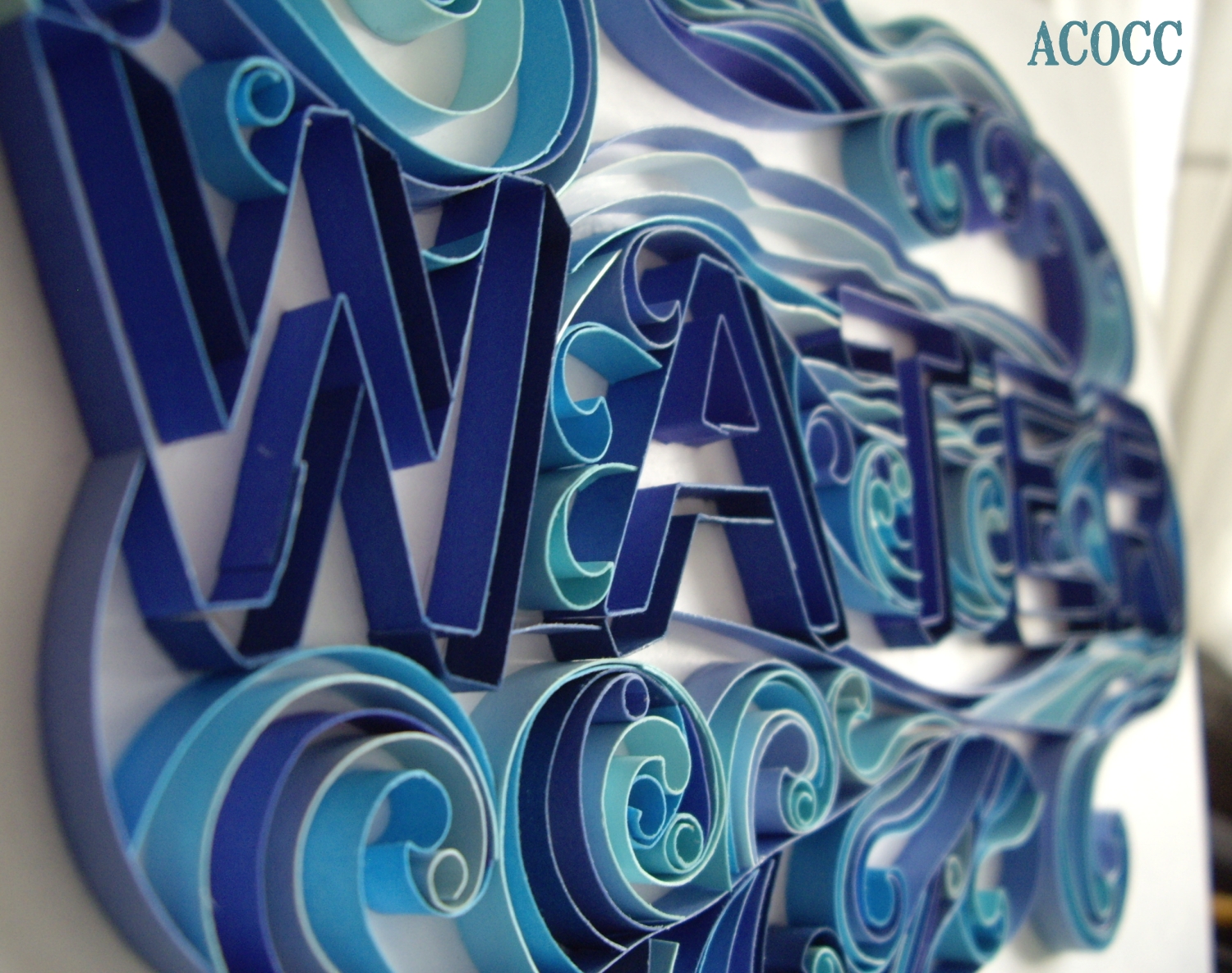 A Can of Crafty Curiosities Paper out on the sea... "Water" quilling