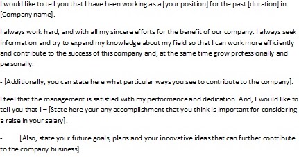 request raise letter