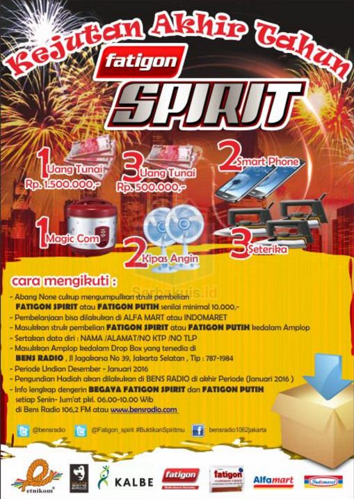 Undian Kejutan Akhir Tahun Fatigon Spirit Undian Kejutan Akhir Tahun Fatigon Spirit
