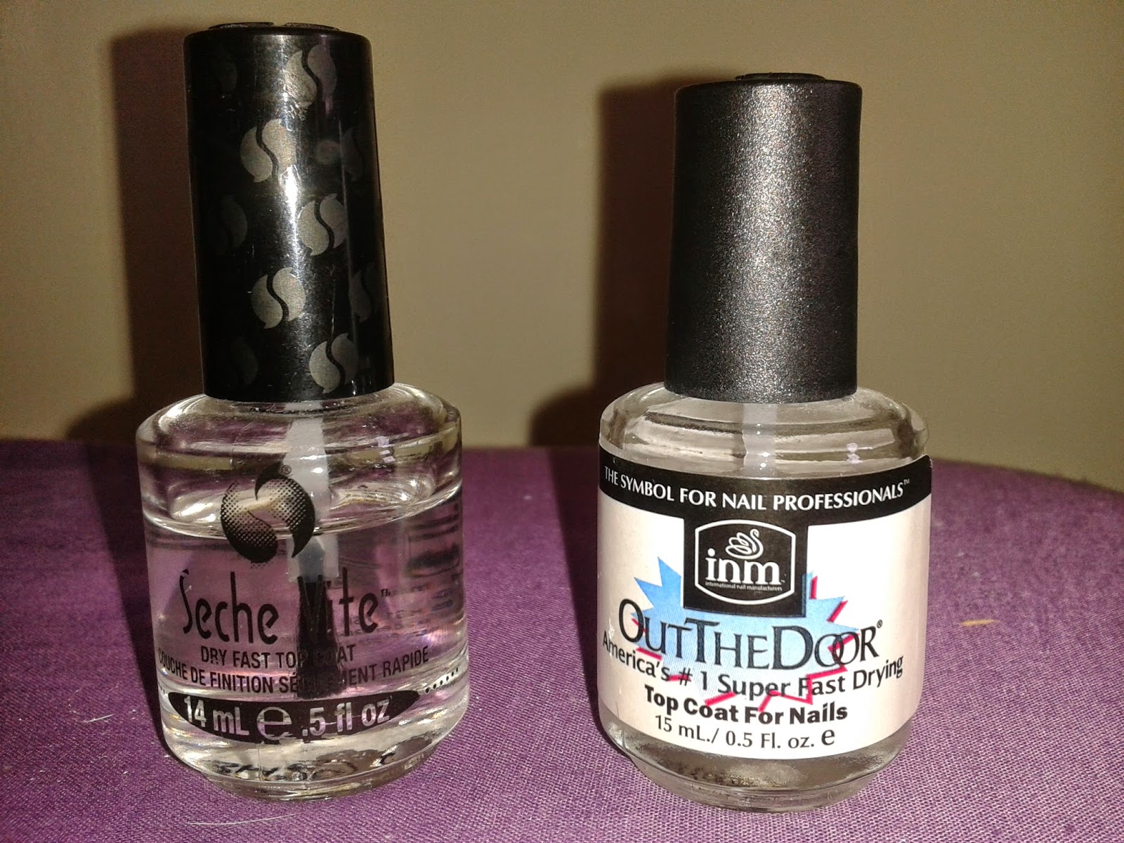 Purple Saris Nails Seche Vite Vs Out The Door Which One