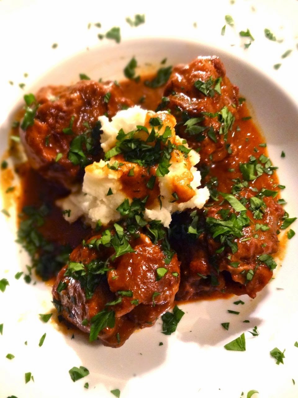 Scrumpdillyicious Braised Oxtail Stew with Red Wine