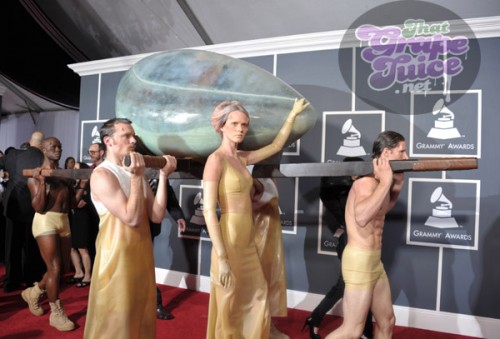 pictures of lady gaga egg dress. Year she is a bacon dress lady