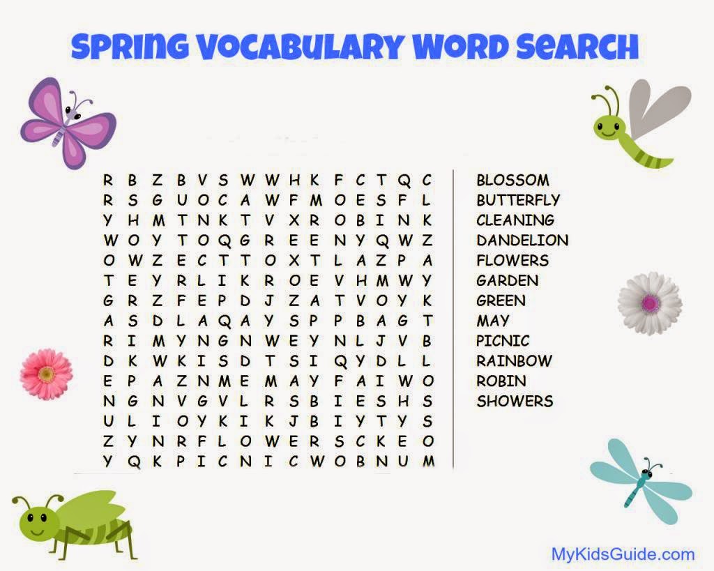 Flower Power Printable Word Search Puzzle