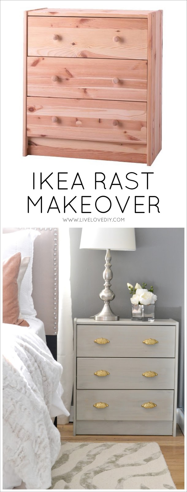 Livelovediy Diy Ikea Rast Makeover With Weathered Gray Wood Stain