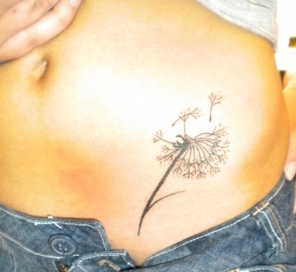 Dandelion Tattoos Meaning And Symbolism Leaftattoocom 420x386px