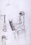 devil anime girl == playing piano anime boy(?) (qqwerty)
