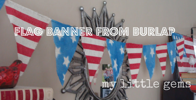 My Little Gems: DIY Last Minute Easy Flag Decor