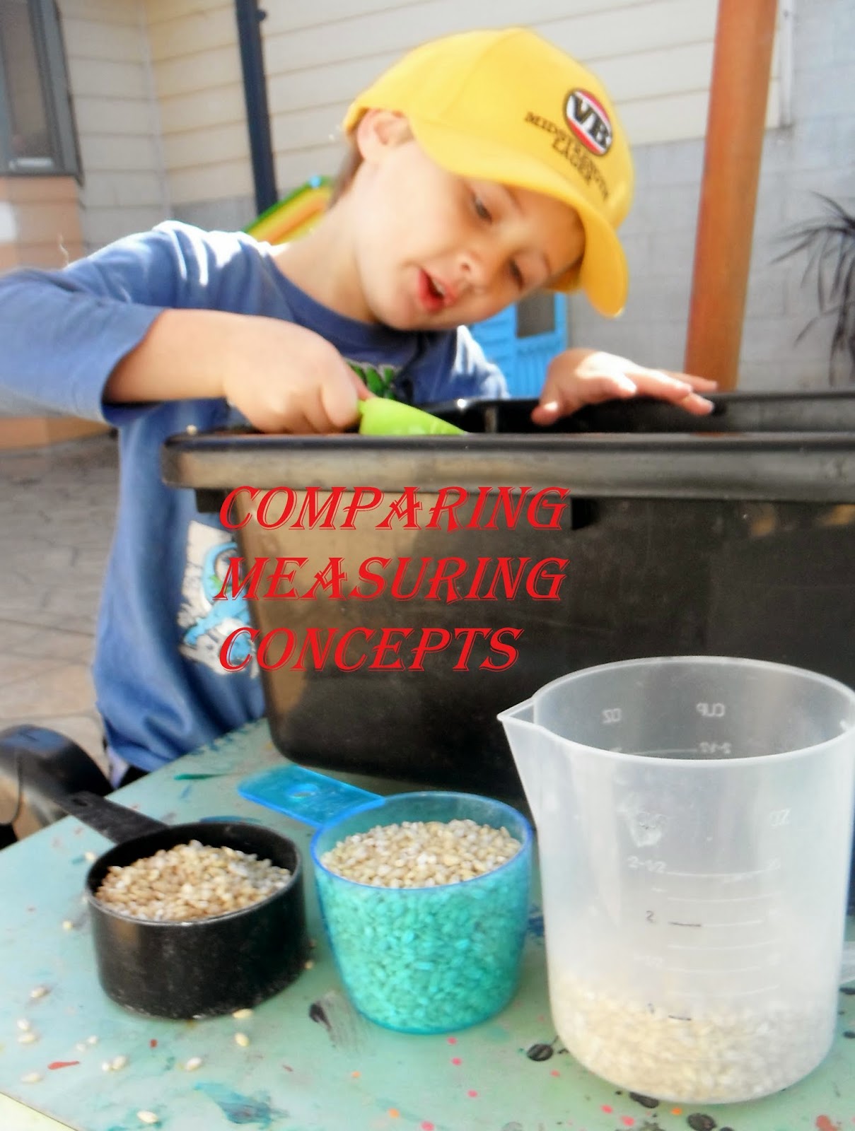 Adventures at home with Mum Barley Measurement Early Math Play Tub