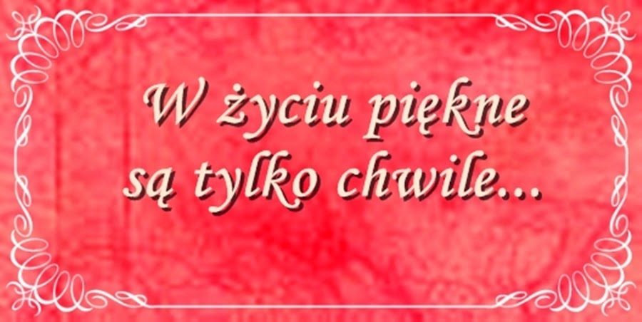 W życiu piękne są tylko chwile...