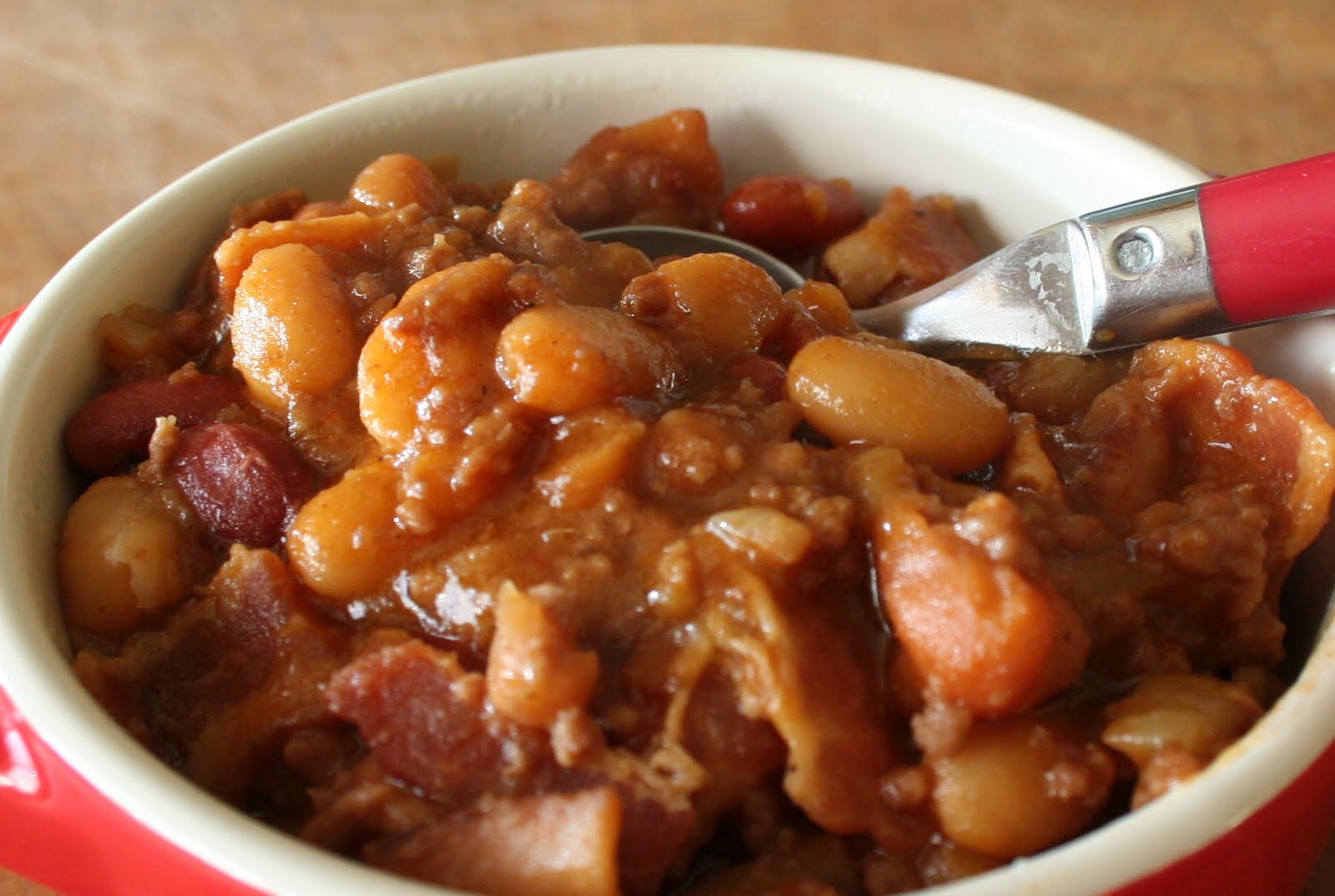 Cheers to Happy 3 Bean Casserole...